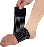 Arch Compression Bandage for Plantar Fasciitis, Arch Support Sleeve, Arch Support Bands for Women and Men, Feet Pain Relief, Fallen Arche, Flat Feet, High Arche, Flat Arch (Black)