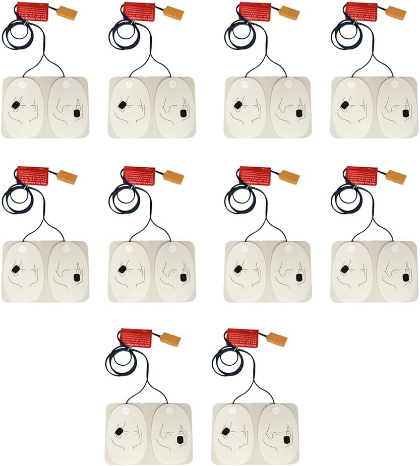 AED Trainer Pads with Pins in The Plug for Training Only,10 Pairs