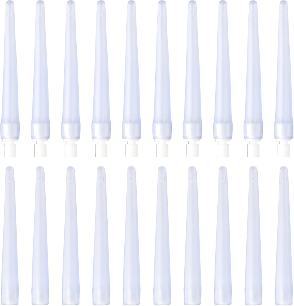 20 Pcs Enema Replacement Flexible Tips for Enema Kit with Connectors, Soft Enemas Attachment Backup Tips for Colon Cleansing PVC Comfortable Reusable Nozzle Enema Attachment
