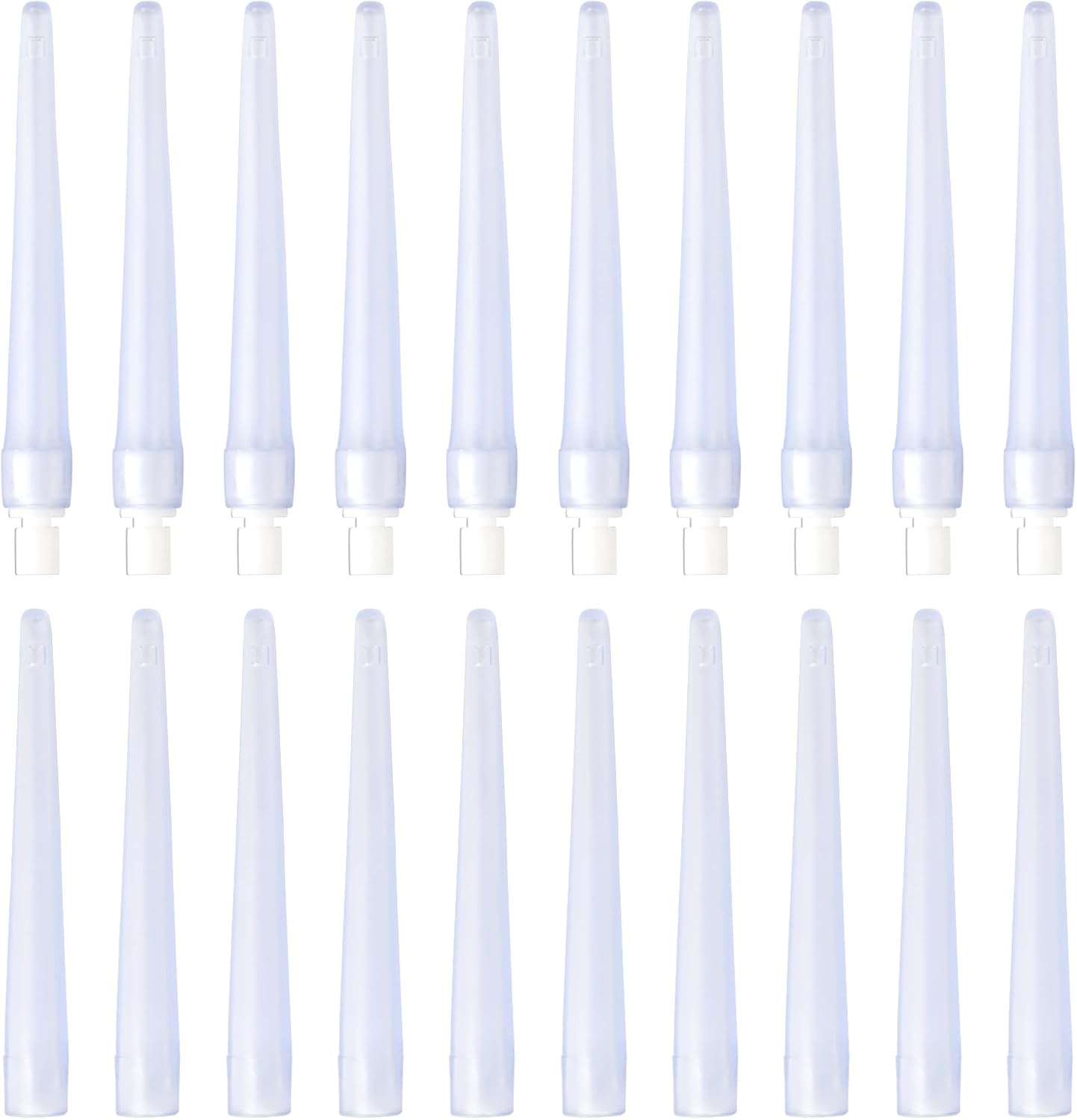 20 Pcs Enema Replacement Flexible Tips for Enema Kit with Connectors, Soft Enemas Attachment Backup Tips for Colon Cleansing PVC Comfortable Reusable Nozzle Enema Attachment