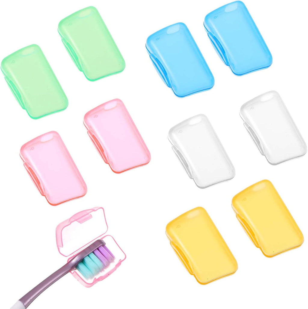 10 Pack Toothbrush Head Cover Caps Toothbrush Covers for Travel Tooth Brush Protector Portable Dustproof Brush Head Covers for Home Office Hotel Outdoor Fits Most Manual and Electric Toothbrushes