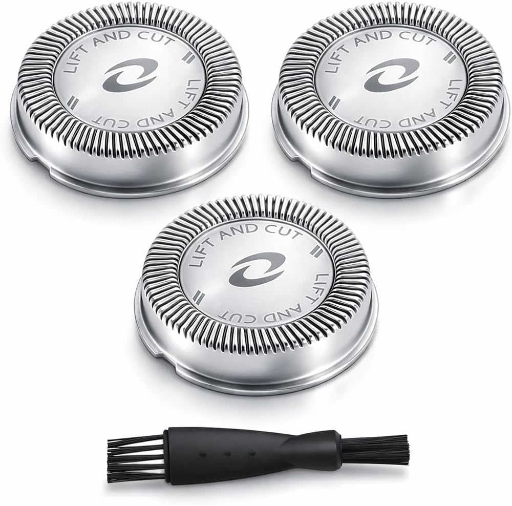 Poweka HQ56 Replacement Shaver Heads for HQ3 HQ4 HQ55 HQ56 HQ6,Razor Shaving Heads Blade Compatible with Philipss Norelcos HQ300 HQ442 HQ916 HS190 HQ6990 Electric Shavers