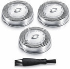 Poweka HQ56 Replacement Shaver Heads for HQ3 HQ4 HQ55 HQ56 HQ6,Razor Shaving Heads Blade Compatible with Philipss Norelcos HQ300 HQ442 HQ916 HS190 HQ6990 Electric Shavers