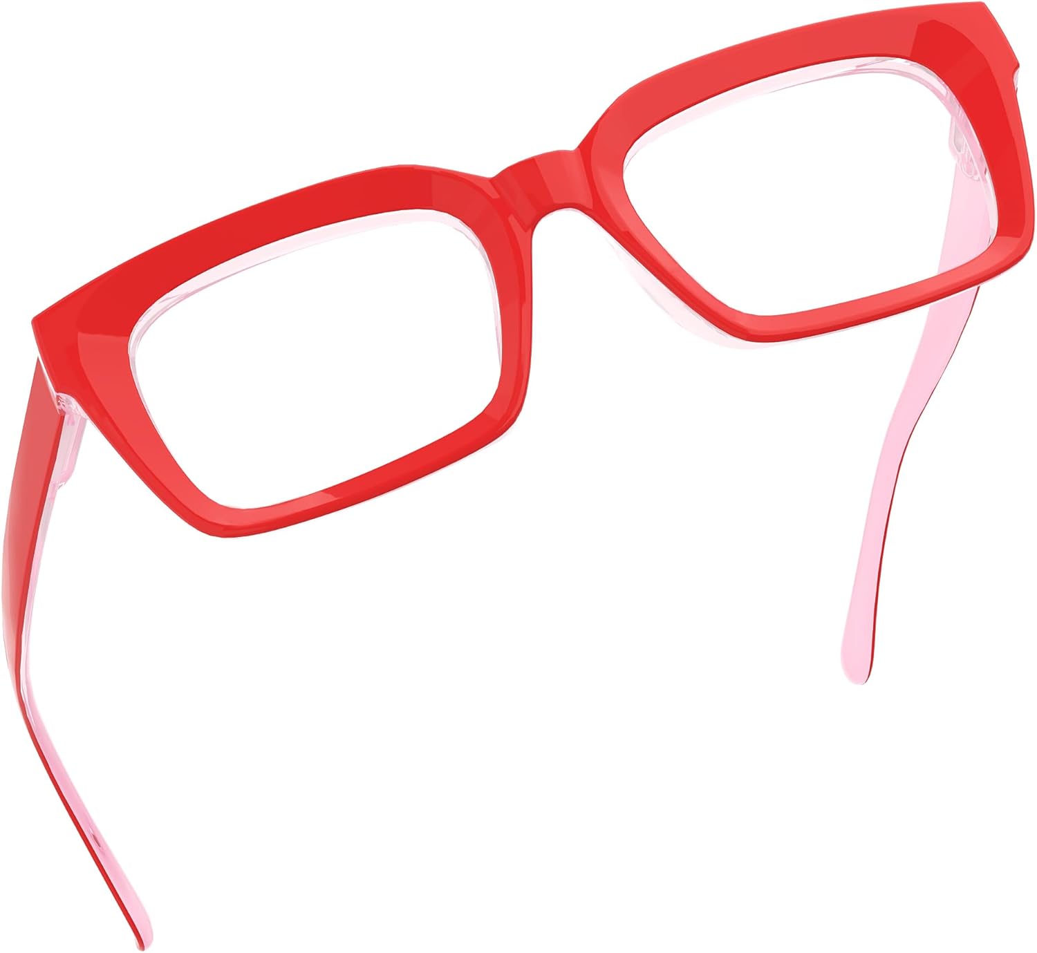 Eyekepper Ladies Reading Glasses - Oversized Square Design Readers for Women Red