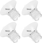Flange Inserts 19mm Compatible with Medela/Spectra/TSRETE/Elvie/Momcozy/Bellababy Breast Pump 24mm Shields/Flanges, Reduce 24mm Nipple Tunnel Down to 19 mm, 4PCS