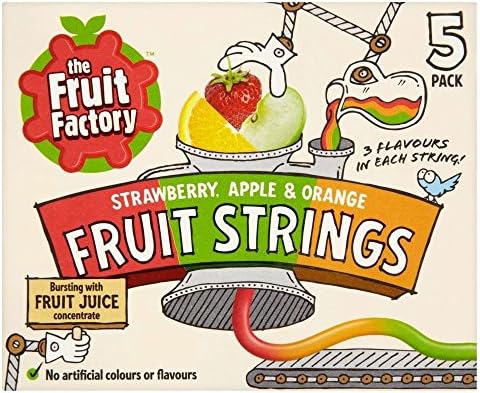 The Fruit Factory Strawberry, Apple & Orange Fruit Strings (5x20g) - Pack of 6