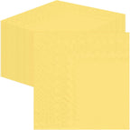 SietDESEO 50 Pieces Yellow Napkins Disposable 3-Ply Yellow Cocktail Napkins Paper Dinner Napkins for Birthday Baby Shower Wedding Party Beverage Napkin