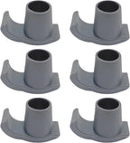 6 Pcs Walker Ski Glides, Universal Walker Skis, Walker Skis Glides for Folding Walkers for 1 1/8 Inch Tubes, Skis for Walkers for Seniors(Gray)