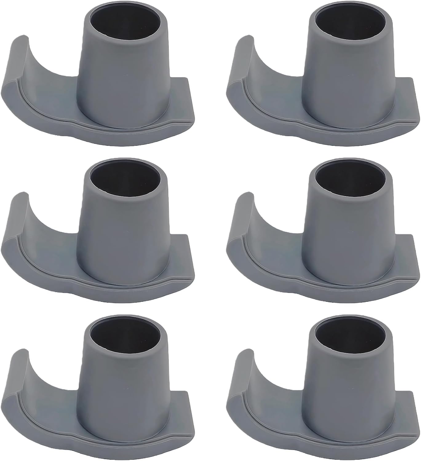 6 Pcs Walker Ski Glides, Universal Walker Skis, Walker Skis Glides for Folding Walkers for 1 1/8 Inch Tubes, Skis for Walkers for Seniors(Gray)