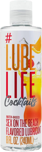 LubeLife Water-Based Fun On The Beach Flavored Lubricant, Personal Lube for Men, Women and Couples, Made Without Added Sugar, 8 Fl Oz