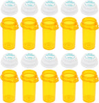 Beaupretty 10Pcs Travel Pill Bottle Organizer with Child Resistant Caps Small Plastic Medicine Containers Portable Pill Case Storage Box