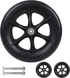 LIGUOYI Wheelchair Caster Wheel Replacement Wheels, 5/16" Axle-Solid Hard Rubber Tire 6" 7" 8" Wheelchair Front Wheels Replacement Parts Black Grey (2 Pcs) Replacement Casters for Wheelchairs