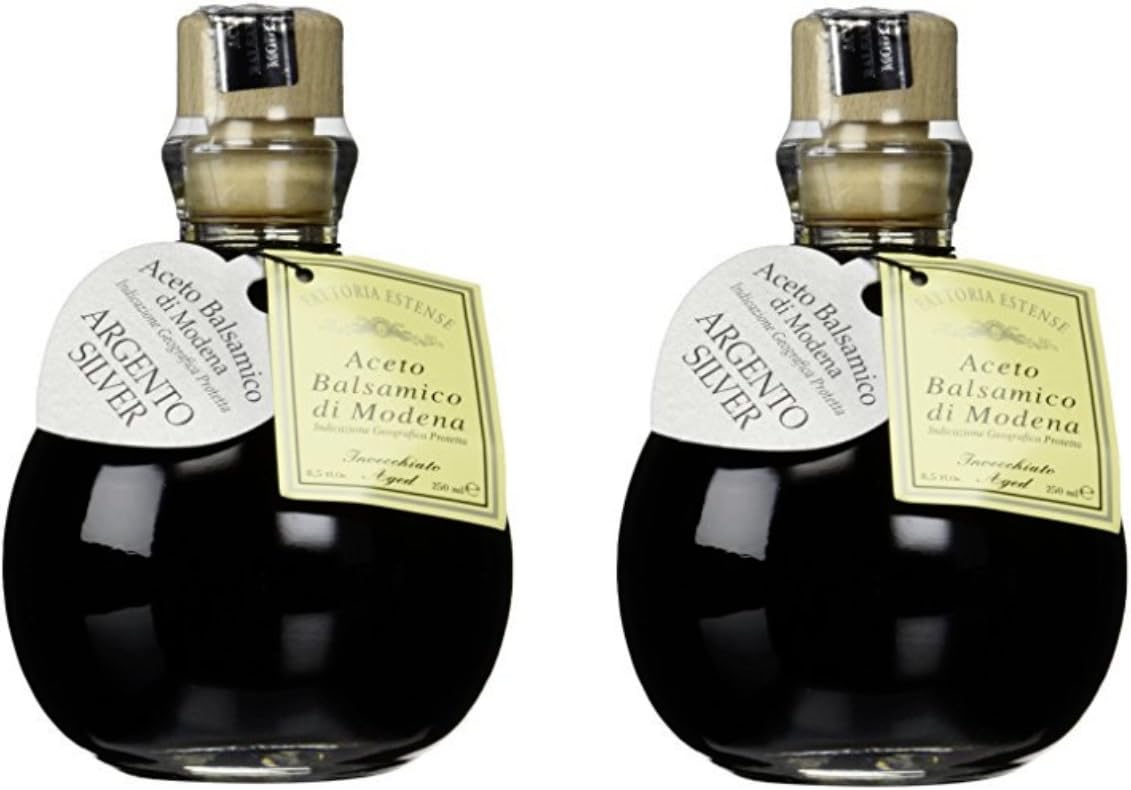 Fattoria Estense Silver Label Aceto Balsamico Di Modena Vinegar, 8.5 Fluid Ounce (Pack of 2)