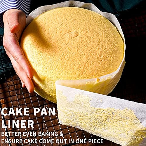 Non-stick Cake Pan Side Liner - Parchment Paper Strips for Cake Pan Circles, Bakeware Sheet Tray, Springform Pan, 2.75in x 164ft Pre-cut Baking Paper Roll, Oven & Microwave Safe