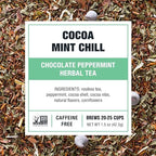 Tiesta Tea Cocoa Mint Chill Loose Leaf Tea, Chocolate Peppermint Herbal Rooibos Blend, Non-Caffeinated, Real Fruit, Herbs, Spices, Hot or Iced Brew, Makes Up to 25 Cups, Resealable Pouch, 1.5 Ounce