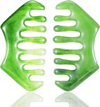 2 Pack Massage Combs Gua Sha Scraping Scalp Comb Hair Multi-Functional Handheld Head Massage Comb Facial Massages Tool for Head Caring Body Relaxing