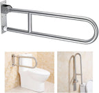 Toilet Grab Bar 31.5inch,Stainless Steel Foldable Bathroom Support Rail,Anti-Slip Handicap Grab Bars Safety Rails, For Seniors,Elderly,Pregnant,Disabled,Shower Grab Bars Supports 350lbs Load-1.26 Tube