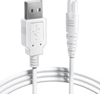 COSLUS Original Water Flosser Charger: for Aquasonic, Nicwell, Oralfree, Nicefeel, Hangsun, Tovendor, Zerhunt Figure-8 Replacement Charger Water Flosser, Dental Pick Charger Cord, USB A White