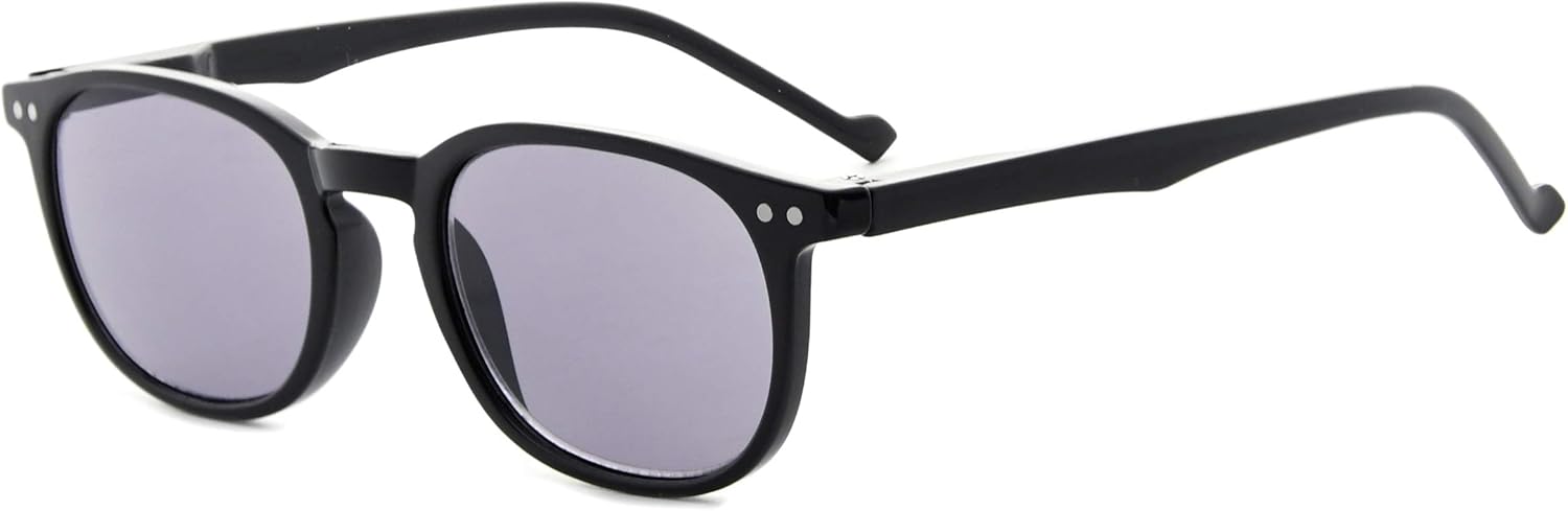 Eyekepper Retro Reading Sunglasses for Women Reading Under The Sun +2.75 Grey Tinted Lens Mens Readers Eyeglasses