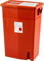 Cardinal Health™ Monoject™ Biohazardous Sharps Container, Slide Lid, Red, 18 Gallon, 8938, Case of 5