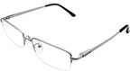 Mens Womens +2.50 Silver Color Reading Glasses Half Rim Readers Spectacles