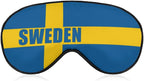 Sweden Swedish Flag Soft Sleep Mask Eye Masks Cover with Adjustable Strap