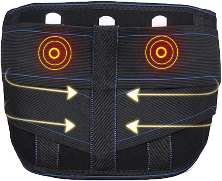 Breathable Lumbar Brace,Far Infrared Lumbar Belt for Men Women Back Support Belt 24 Magnets Fever (Size : M)