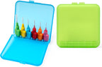 Interdental Brush Travel Case/Storage Case Compatible with TePe Interdental Brush, 2packs(Blue and Green)