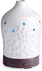 Airome Willow Medium Essential Oil Diffuser|100 mL Humidifying Ultrasonic Aromatherapy Diffuser 8 Colorful LED Lights, Intermittent & Continual Mist, Auto Shut-Off