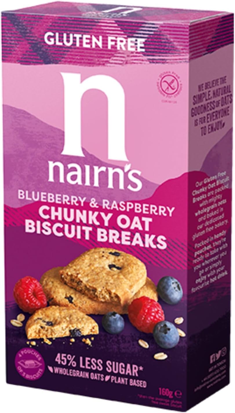 Nairn's Gluten Free Oats, Blueberry & Raspberry 160g