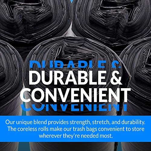 Reli. 16-25 Gallon Trash Bags | 500 Bags | Black | Home, Kitchen | Strong | Garbage