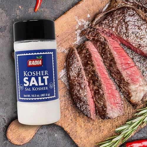 Badia Kosher Salt, 16.5 oz – Essential Kitchen Kosher Salt for Cooking, Baking & Everyday Seasoning
