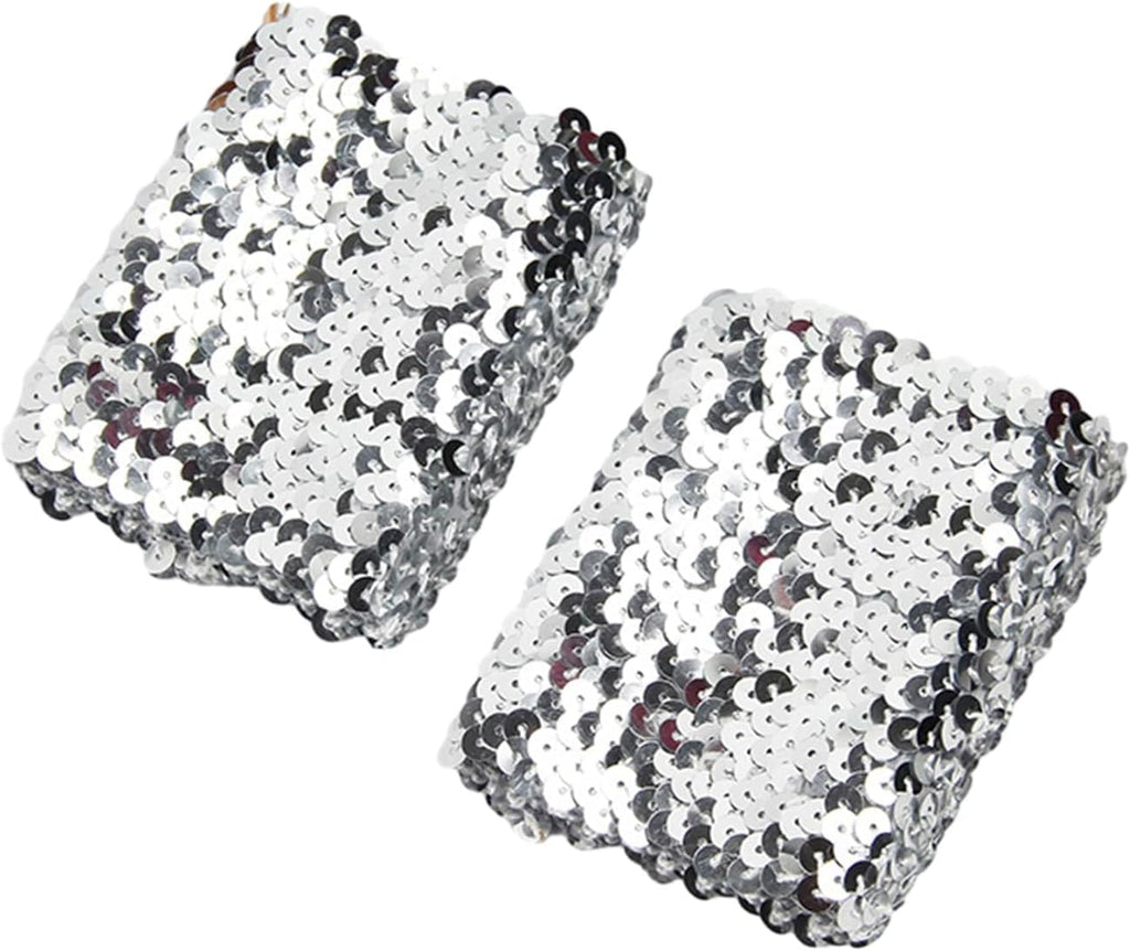Stylish Stretchy Elastic Party Costume Cuffs Sparkly Blingbling Sequin Arm Sleeves
