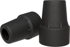 Gadgetime USA Cane Tips (Pack of 2) - 3/4" Heavy Duty Rubber Cane Tips Replacement - Durable and Non-Slip Walking Stick Tips for Canes, Crutches, and Walkers - Black