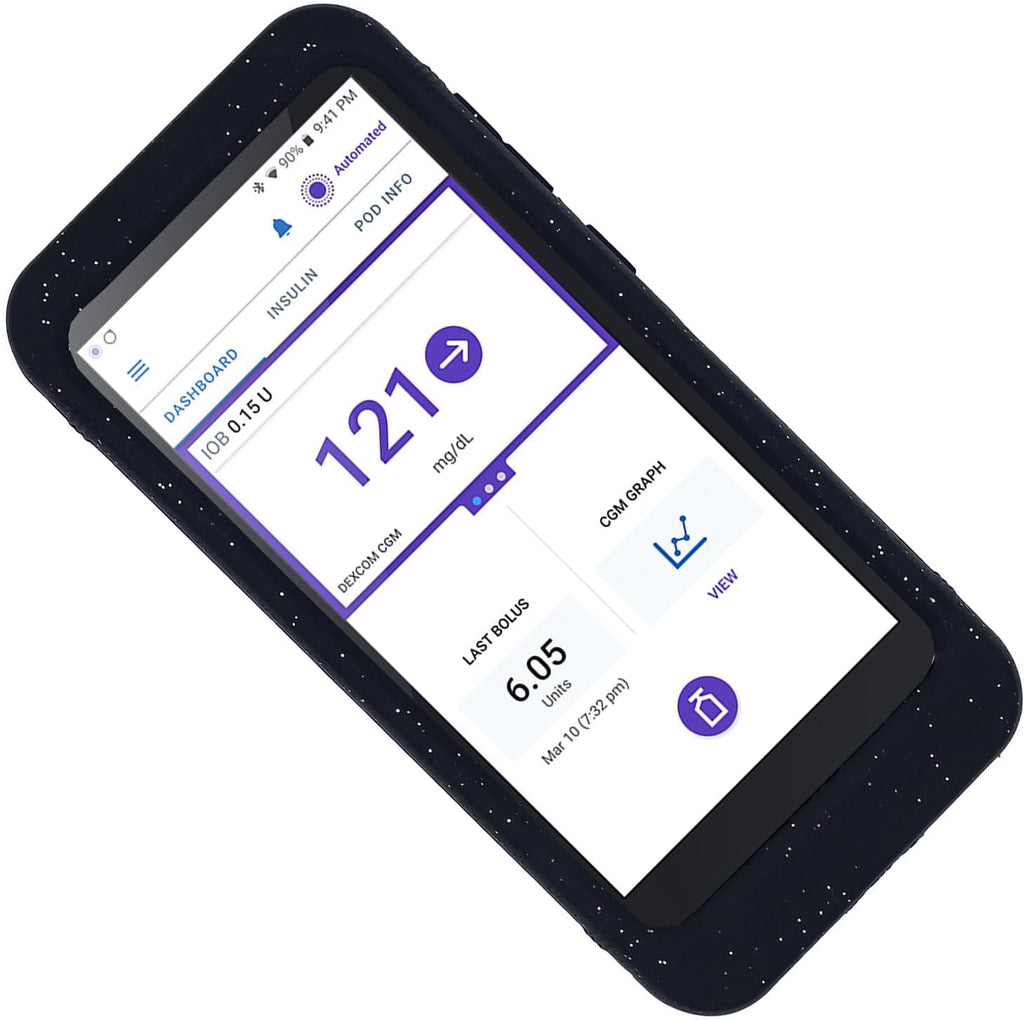 Mix Silicone Case for Omnipod 5 Receiver (Continuous Glucose Monitoring) (Glitter Black)