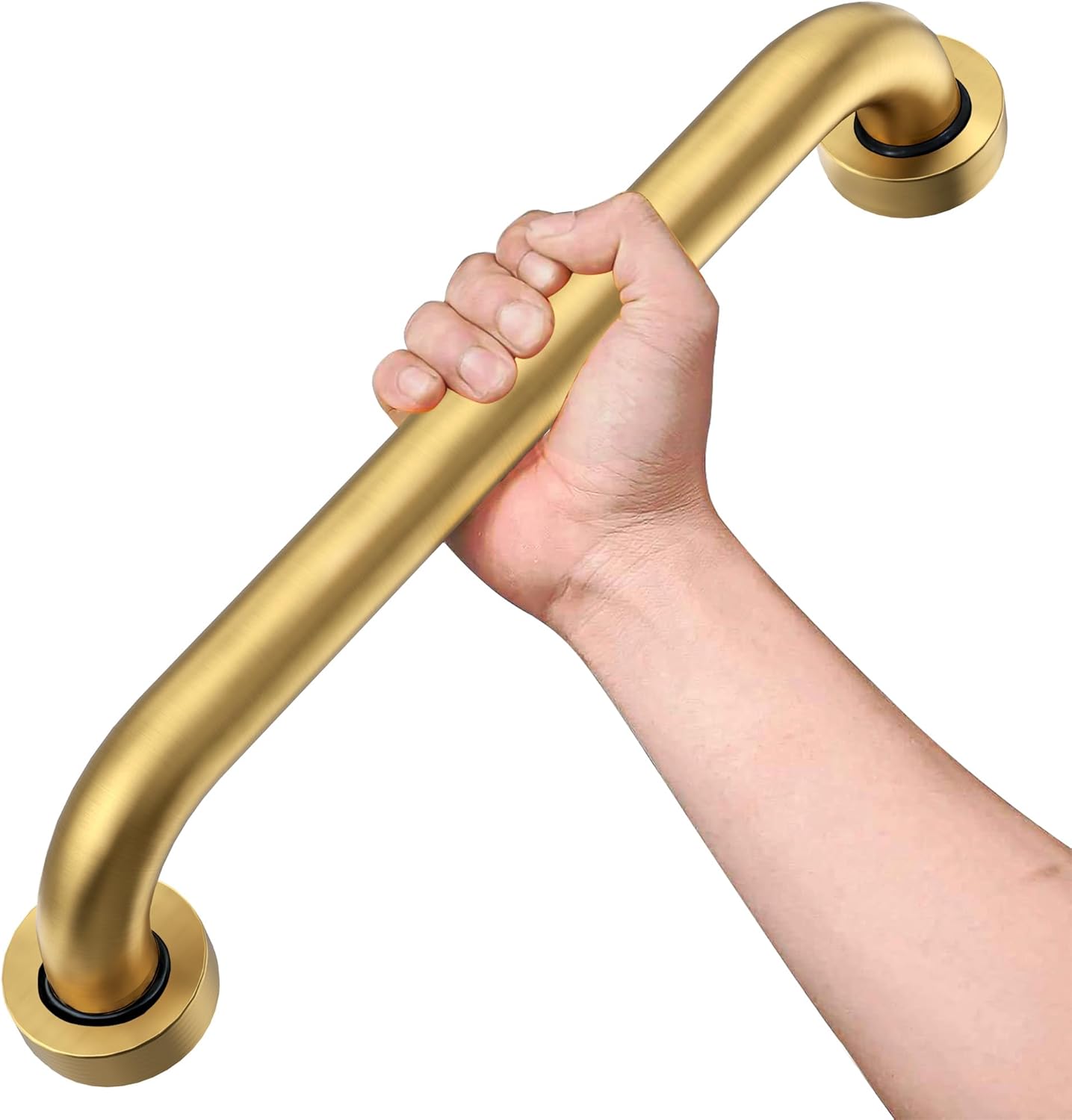 Shower Grab Bar,23.4 Inch Anti Slip Brushed Gold Stainless Steel Grab Bars for Bathtubs and Showers, Bathroom Grab Bar,Safety Shower Handle,Handicap Elderly Injury Senior Assist Bath Handle
