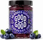 GOOD GOOD Blueberry Jam - No Added Sugar - Low Calorie - Gluten Free and Vegan - Diabetic and Keto Friendly - 12oz / 330g (Pack of 1)