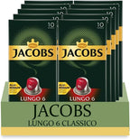 Jacobs Lungo 6 Classico 10x10 CAPSULES, Coffee Capsules Compatible with (0,57 USD/1 CAP)