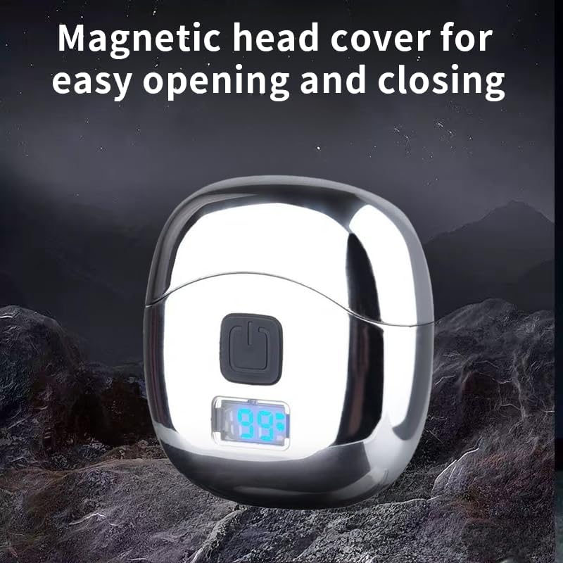 Small Electric Razor for Men - Mini Portable Shaver for Face, Rechargeable Waterproof Dual-Head Travel Electric Razor, Mens Shaver & Precision Beard Trimmer, Mini Razors for Shaving