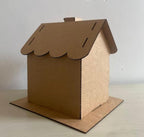 Gingerbread House Kit w/Scalloped Roof (Cardboard) Small Size - Pack of 5 - Designed & Made in the USA - Christmas Holiday Craft for Home, Classroom, Family DIY Decor