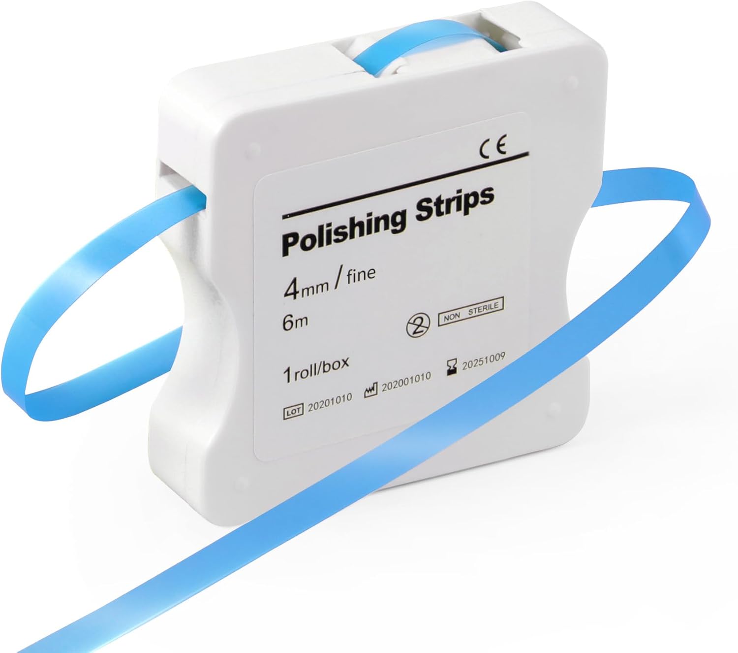 Dental Polishing Strips, Teeth Abrasive & Finishing Strips 4mm x 6M, Inter-Dental Oral Care Cleaning Tool - Sanding Grinding Whitening Teeth (Blue) - 12 Months Warranty