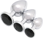 Akstore 3 Pcs Luxury Jewelry Design Fetish Anal Butt Plug(Black)
