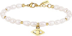 GAVU Freshwater Pearl Jewelry for Women, Women’s Evil Eye Hamsa hand Bracelet for Women, Natural Pearl Bracelet for Women