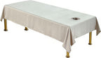 Premium Reusable Massage Table Sheets with Face Hole, Bed Cover Professional Massage Linens Fitted Wax Mat for Esthetician Bed, Stain and Wrinkle-Resistant, Machine Washable (Grey, 48 * 91 Inch)