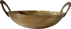 Indian traditional Brassware I Brass Kadahi I Brass Kadai Pots & Pan Cooking Woks I Brass Kadai I Brass Wok I Size: 10 inches