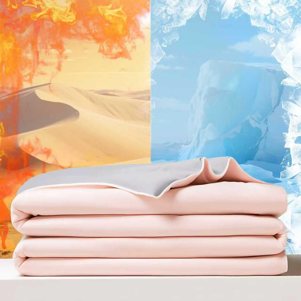 RoyRose King Size Blanket All Season, Dual Sided Temperature Regulating Comforter - Ultra Soft, Lightweight & Breathable, Repeatedly Machine Washable, Durable Cozy Bedding in Light Pink
