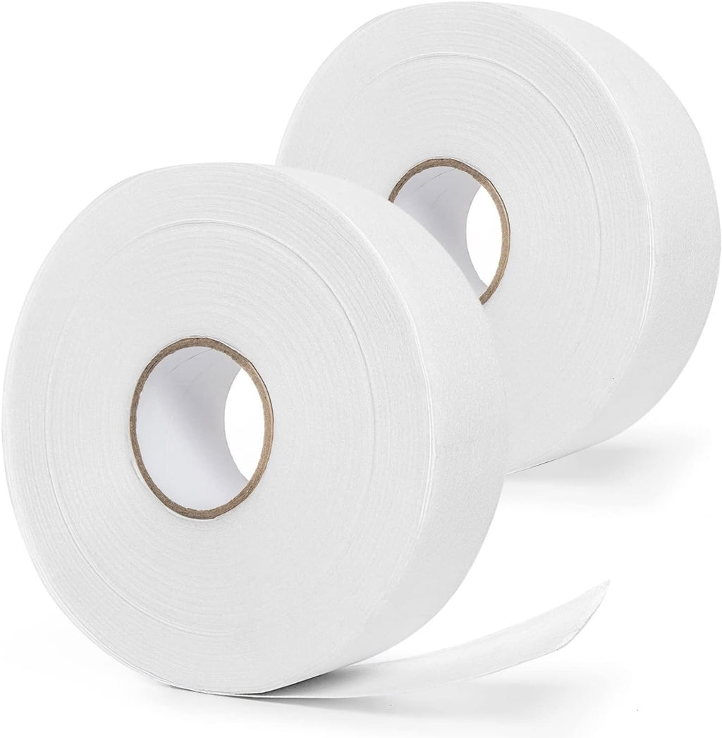 Vumdua 2PCS Non-woven Wax Strip Roll for Body and Facial Hair Removal, 2.76" X 100 Yards Tear-Resistant Waxing Paper for Eyebrow, Leg Removal, Salon Grade