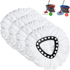 Spin Mop Replacement Head 4 Pack Mop Refill Compatible with Ocedar Triangle Swivel Mops Microfiber Swivel Mop Refill,Deep Clean,Machine Washable and Easy to Replace