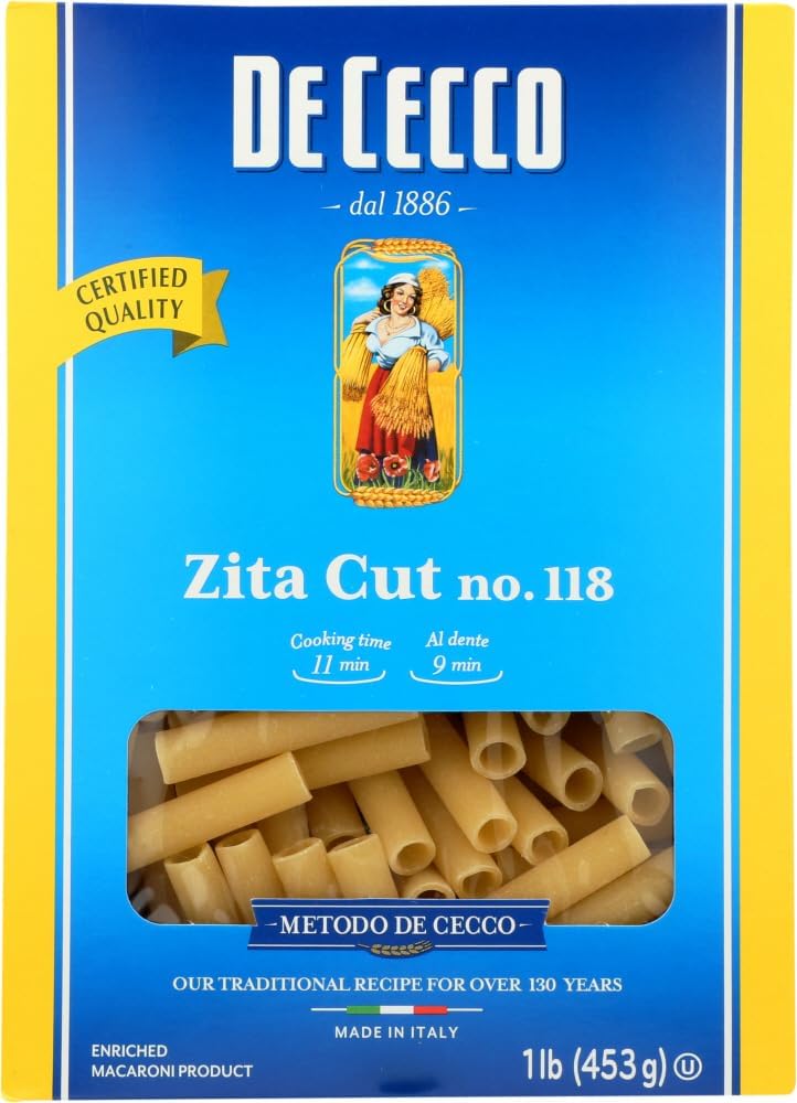 De Cecco Pasta - Zita Cut (Ziti) - No. 118 - 1 Box