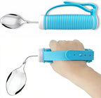 360° Rotating Weighted Adaptive Spoon for Elderly Adults,Parkinson Hand Tremors Arthritis Stroke Eating Aids,Feeding Utensil with Adjustable Strap,Detachable Assistive Feeding Device